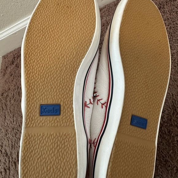 Keds Champion Pennant Leather Sneakers Baseball Shoes White Size 7.5 - Picture 7 of 9